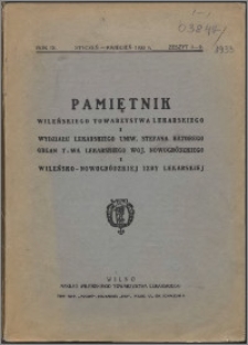 Pamiętnik Wileńskiego Towarzystwa Lekarskiego 1933, R. 9 z. 1/2
