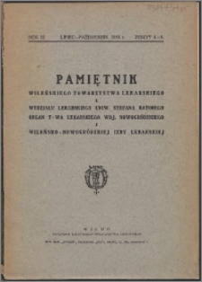 Pamiętnik Wileńskiego Towarzystwa Lekarskiego 1935, R. 11 z. 4/5