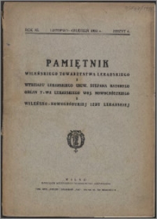 Pamiętnik Wileńskiego Towarzystwa Lekarskiego 1935, R. 11 z. 6