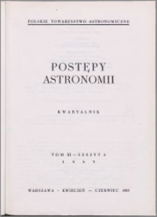 Postępy Astronomii 1963, T. 11 z. 2