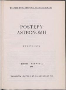 Postępy Astronomii 1965, T. 13 z. 4