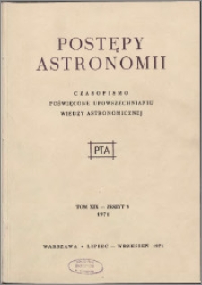 Postępy Astronomii 1971, T. 19 z. 3