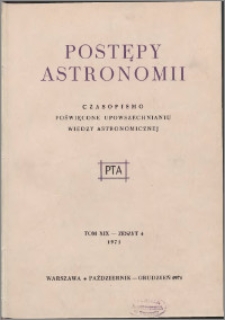 Postępy Astronomii 1971, T. 19 z. 4