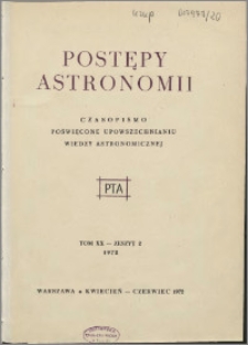 Postępy Astronomii 1972, T. 20 z. 2