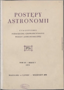 Postępy Astronomii 1972, T. 20 z. 3