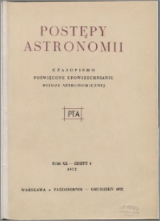 Postępy Astronomii 1972, T. 20 z. 4