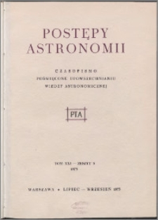 Postępy Astronomii 1973, T. 21 z. 3
