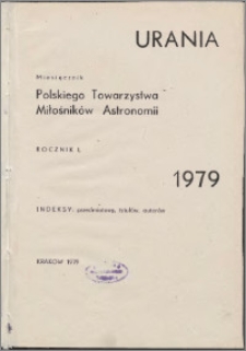 Urania 1979, R. 50 - indeksy