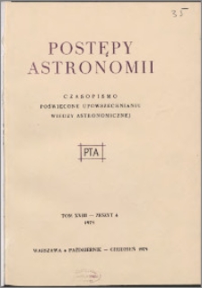 Postępy Astronomii 1975, T. 23 z. 4