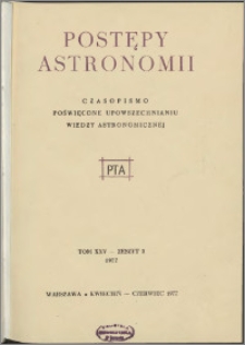 Postępy Astronomii 1977, T. 25 z. 2