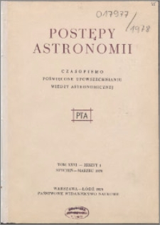 Postępy Astronomii 1978, T. 26 z. 1