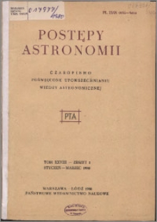 Postępy Astronomii 1980, T. 28 z. 1