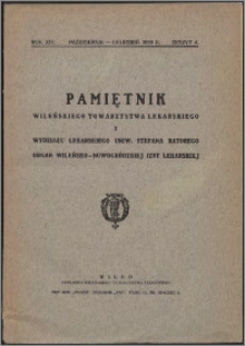 Pamiętnik Wileńskiego Towarzystwa Lekarskiego 1938, R. 14 z. 4