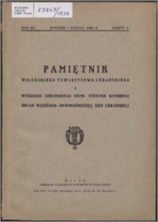 Pamiętnik Wileńskiego Towarzystwa Lekarskiego 1939, R. 15 z. 1