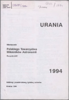 Urania 1994, R. 65 - indeksy