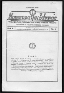 Homeopatja i Zdrowie 1935, R. 5, nr 6