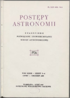 Postępy Astronomii 1985, T. 33 z. 3/4