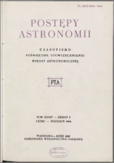Postępy Astronomii 1986, T. 34 z. 3
