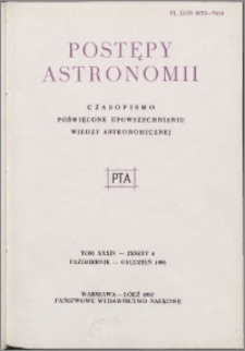 Postępy Astronomii 1986, T. 34 z. 4