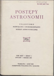 Postępy Astronomii 1987, T. 35 z. 1