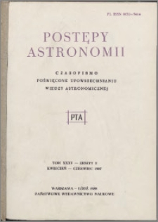 Postępy Astronomii 1987, T. 35 z. 2