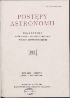 Postępy Astronomii 1987, T. 35 z. 3