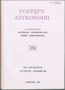 Postępy Astronomii 1989, T. 37-38