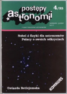 Postępy Astronomii 1993, T. 41 z. 4