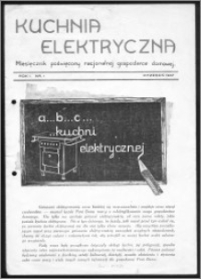 Kuchnia Elektryczna 1937, R. 1, nr 1