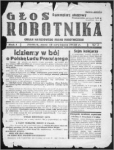 Głos Robotnika 1938, R. 1, nr 1