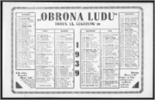 "Obrona Ludu" kalendarz na 1939