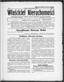 Właściciel Nieruchomości 1933, R. 4, nr 1