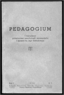 Pedagogium 1938/1939, R. 1, nr 3