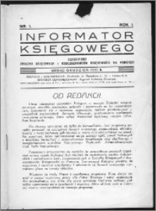 Informator Księgowego 1933/1934, R. 1, nr 1