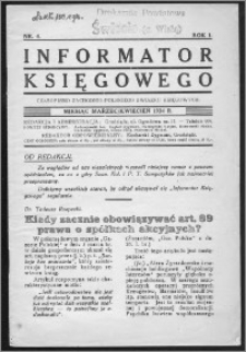 Informator Księgowego 1933/1934, R. 1, nr 4