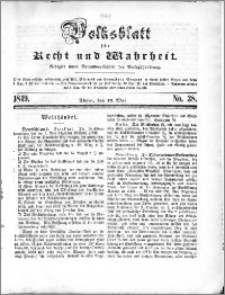 Volksblatt 1849, nr 38