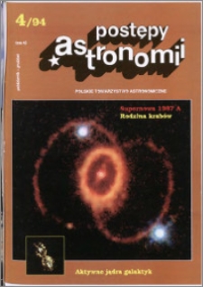 Postępy Astronomii 1994, T. 42 z. 4