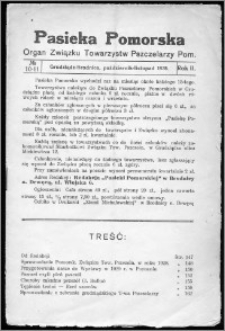 Pasieka Pomorska 1928, R. 2, nr 10-11