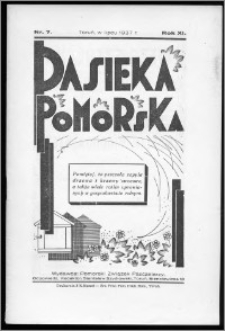 Pasieka Pomorska 1937, R. 11, nr 7
