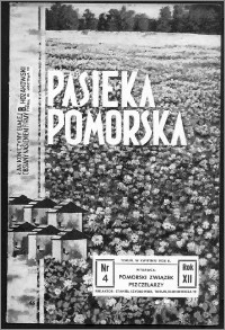 Pasieka Pomorska 1938, R. 12, nr 4