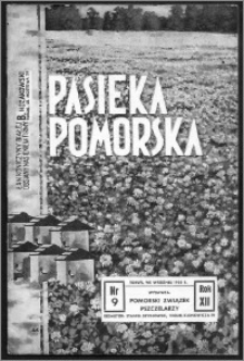 Pasieka Pomorska 1938, R. 12, nr 9