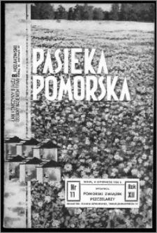 Pasieka Pomorska 1938, R. 12, nr 11