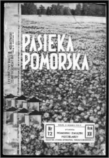 Pasieka Pomorska 1938, R. 12, nr 12
