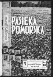 Pasieka Pomorska 1939, R. 13, nr 7