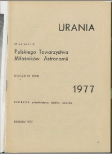 Urania 1977, R. 48 - indeksy