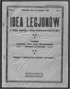 Idea Legjonów 1926, R. 1, nr 1