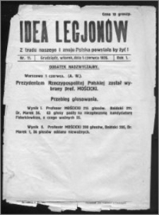 Idea Legjonów 1926, R. 1, nr 11 - dodatek nadzwyczajny