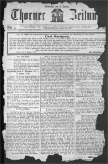 Thorner Zeitung 1872, Nro. 1 + Beilagenwerbung
