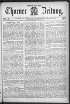 Thorner Zeitung 1872, Nro. 78 + Beilage