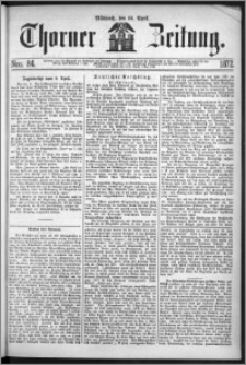 Thorner Zeitung 1872, Nro. 84 + Beilage